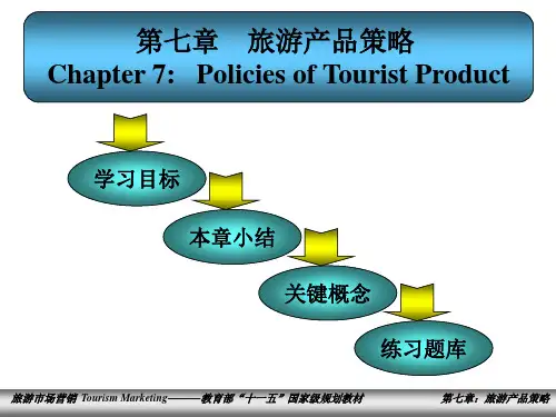 旅游市场营销第七章  旅游产品策略