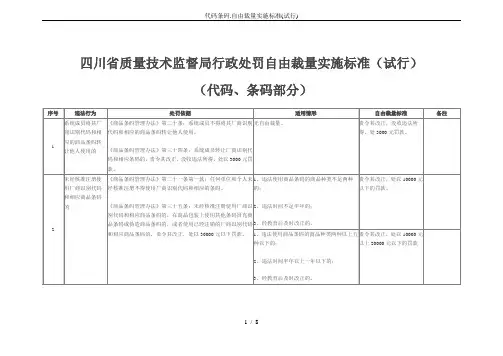 代码条码.自由裁量实施标准(试行)