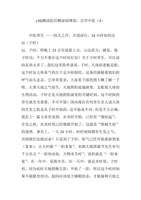(16)糊涂医治糊涂病博客：自学中医(4)