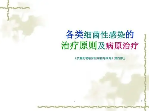 各类细菌性感染的治疗原则及病原治疗PPT课件