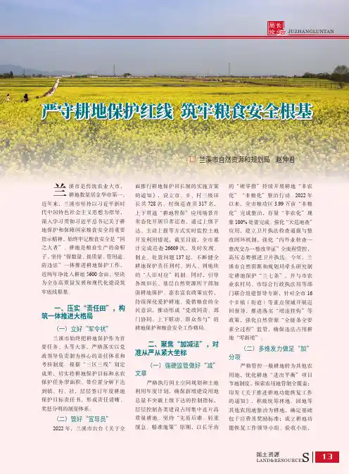 严守耕地保护红线_筑牢粮食安全根基