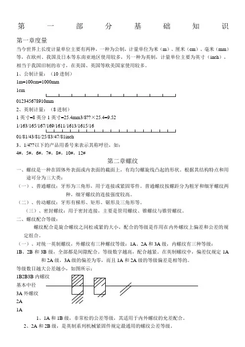 紧固件基础知识