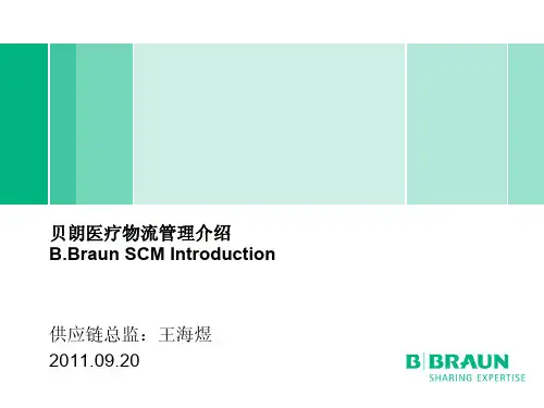 贝朗医疗物流管理介绍 BBraun SCM Introduction