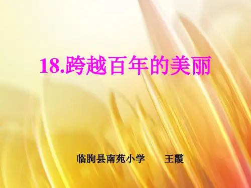 18跨越百年的美丽PPT最新课件
