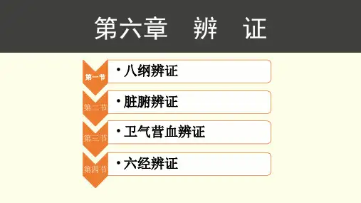 《中医诊断学》——辨证