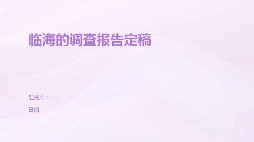 临海的调查报告定稿