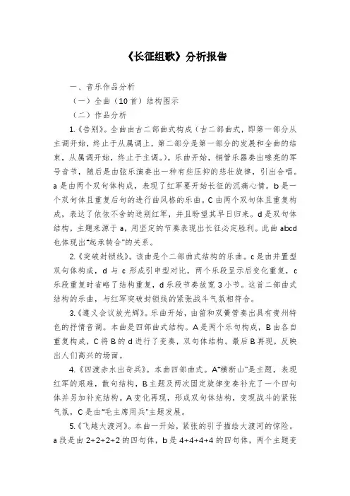 《长征组歌》分析报告