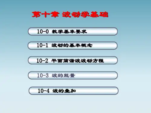 大学物理_第四版_祝之光_第十章-波动学基础