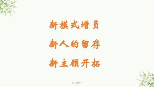 平安新模式增员课件