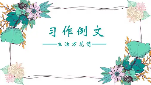 四年级上册语文第五单元习作：生活万花筒课件 (共28张PPT)