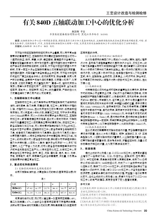 有关840D五轴联动加工中心的优化分析(1)