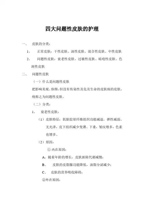 四大问题性皮肤