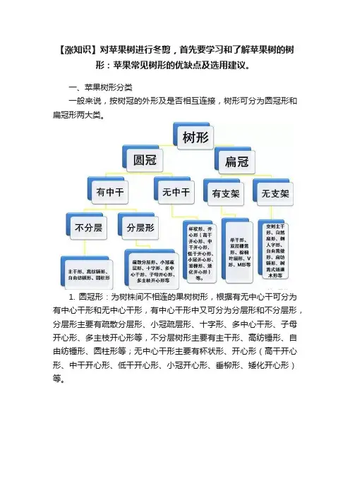 【涨知识】对苹果树进行冬剪，首先要学习和了解苹果树的树形：苹果常见树形的优缺点及选用建议。