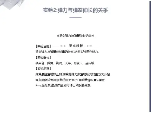 实验2弹力与弹簧伸长的关系