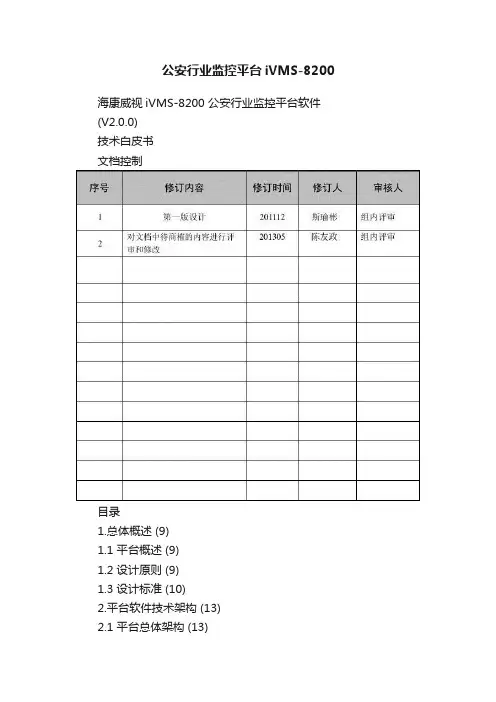 公安行业监控平台iVMS-8200