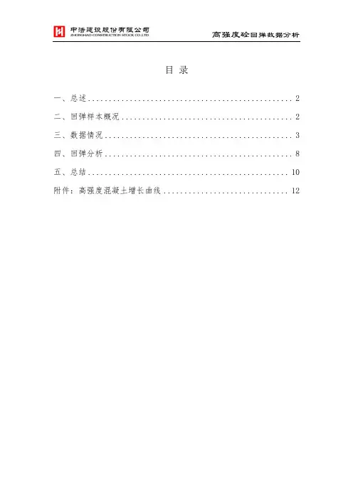 高强度砼回弹数据分析(最终版)