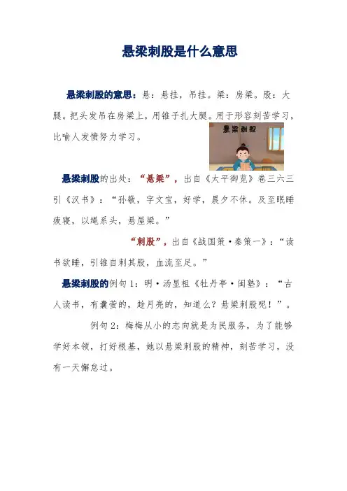悬梁刺股是什么意思
