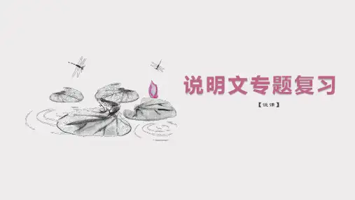 初中语文《说明文单元复习》说课精品PPT课件