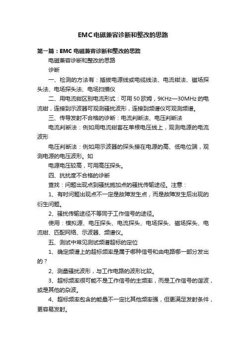 EMC电磁兼容诊断和整改的思路