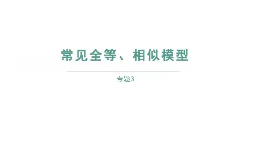 初中数学常见全等、相似模型