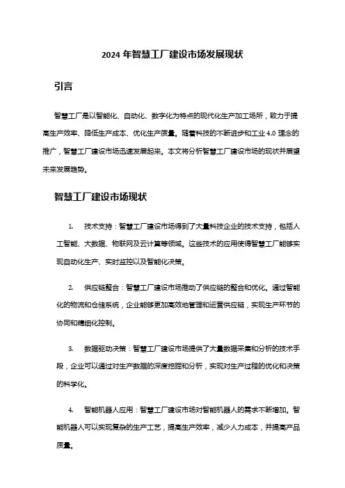 2024年智慧工厂建设市场发展现状