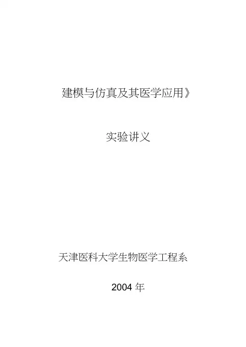 建模与仿真及其医学应用