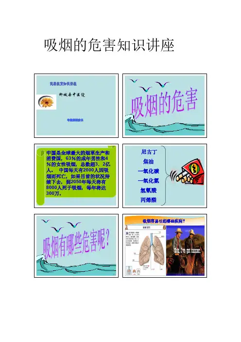 抽烟的危害知识讲座