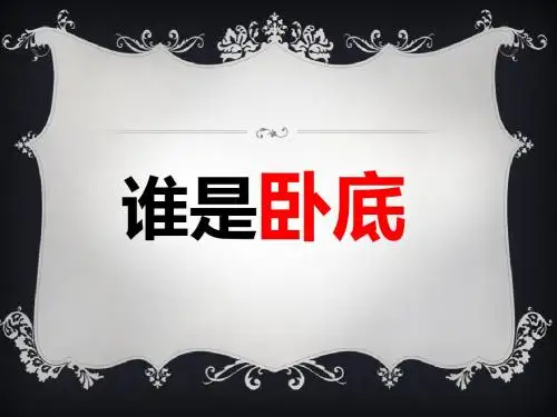 谁是卧底