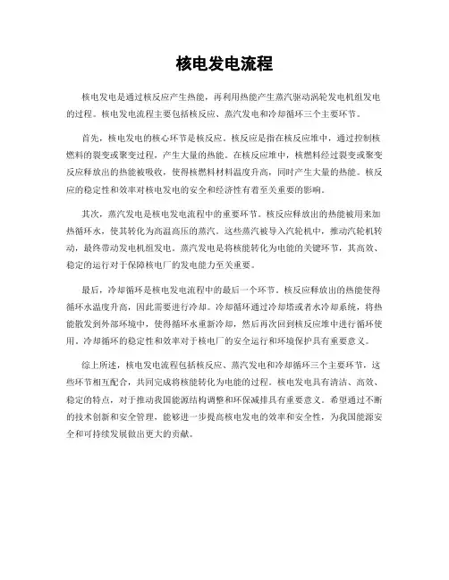 核电发电流程