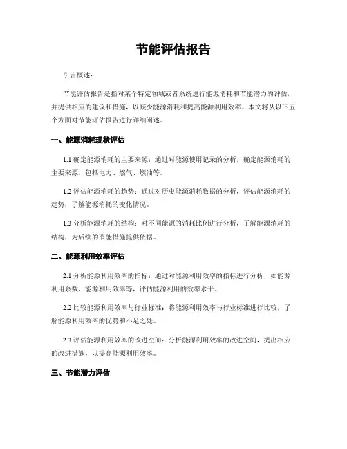 节能评估报告