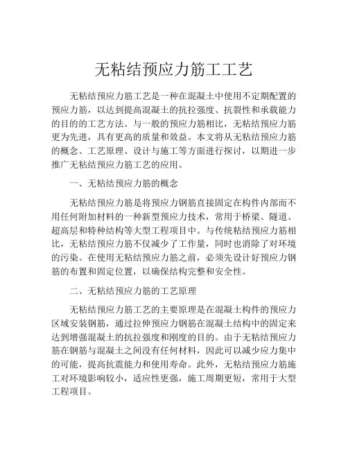 无粘结预应力筋工工艺