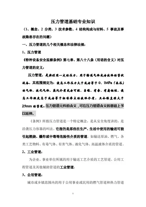 压力管道基础专业知识