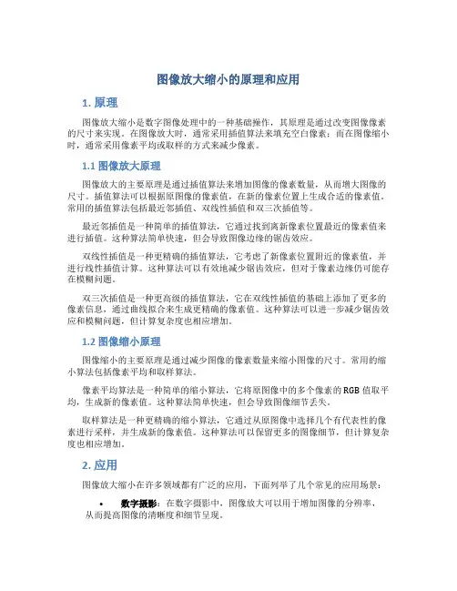 图像放大缩小的原理和应用