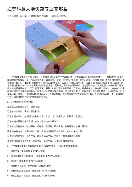 辽宁科技大学优势专业有哪些