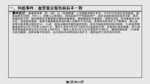 医疗不良事件医疗纠纷分析汇报会