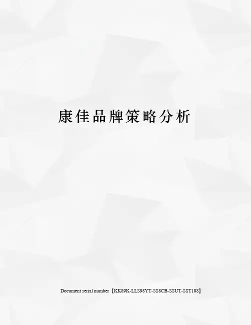 康佳品牌策略分析