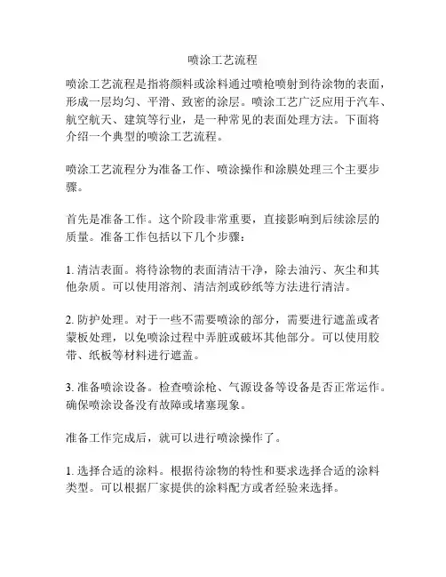 喷涂工艺流程