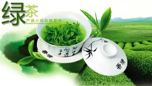 淡雅清新绿茶产品介绍品牌宣传PPT模板