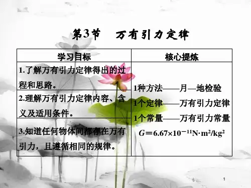 高中物理 第6章 万有引力与航天 第3节 万有引力定律课件 新人教版必修2.pptx