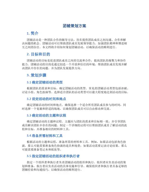 团辅策划方案