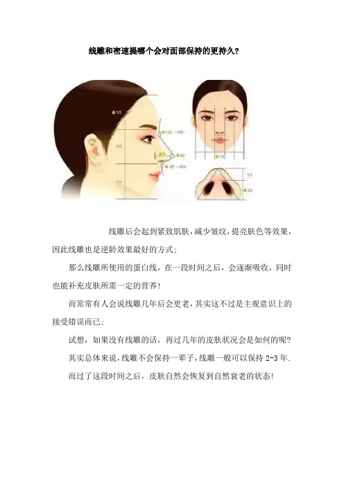 线雕和密速提哪个会对面部保持的更持久