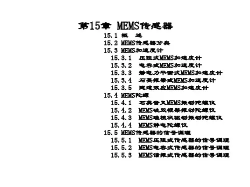 传感器原理与应用课件 第15章 MEMS传感器
