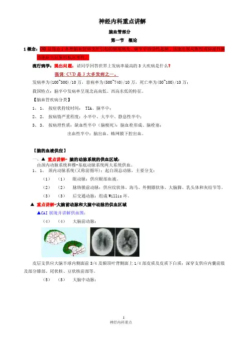 神经内科重点
