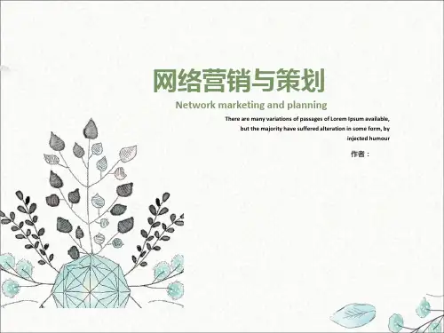 网络营销实战密码(网络营销与策划)教案系列第九章ppt课件_图文