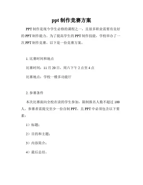 ppt制作竞赛方案