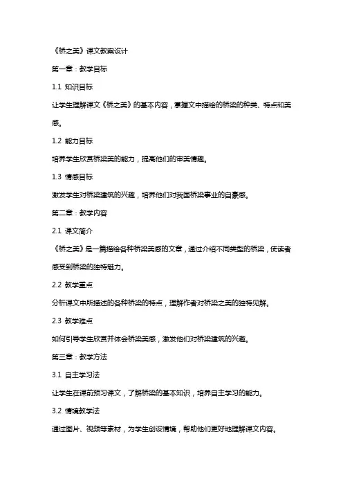 《桥之美》课文教案设计