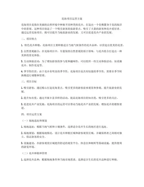 花海项目运营方案