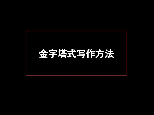 麦肯锡金字塔式写作技巧(范莹)