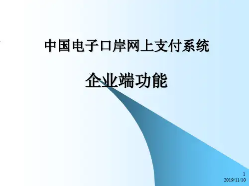 中国电子口岸资料文档