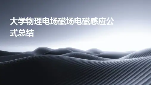 大学物理电场磁场电磁感应公式总结